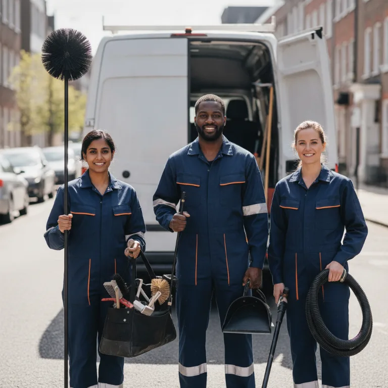 Schoorsteenveger team in Waalwijk